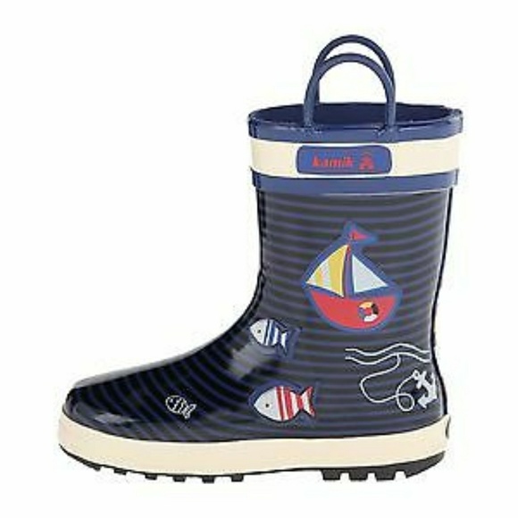 🆕KAMIK "AHOY" BOY'S RAIN BOOTS SIZE 1 NWOB🆕 - Picture 5 of 5